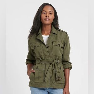 NWT Banana Republic Heritage Safari Jacket cotton linen size XS BRAND NEW